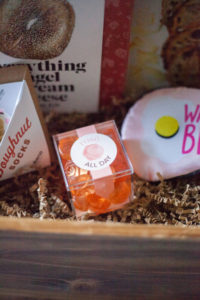 Brunch-themed adult gift basket idea