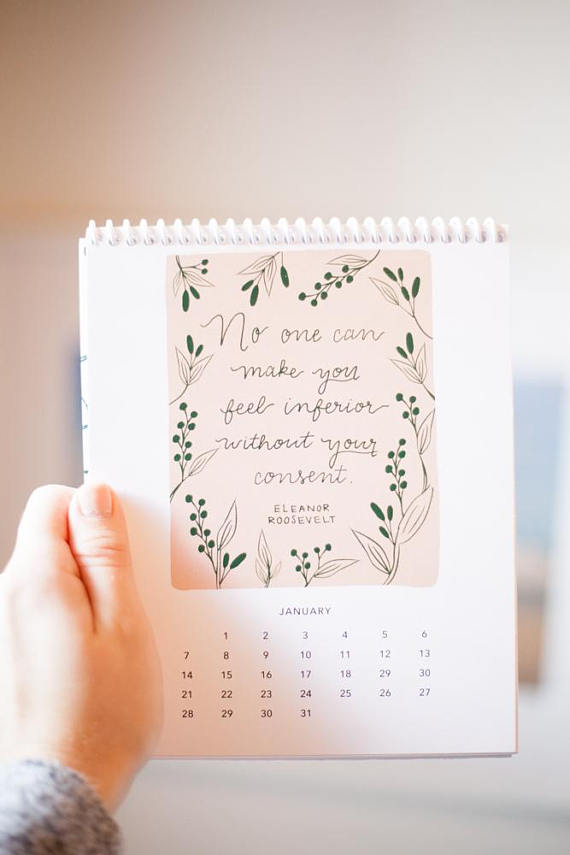 "Women Who Changed The World" desktop calendar, now on Etsy for only $20 with 10% of sales going to a female-focused nonprofit.