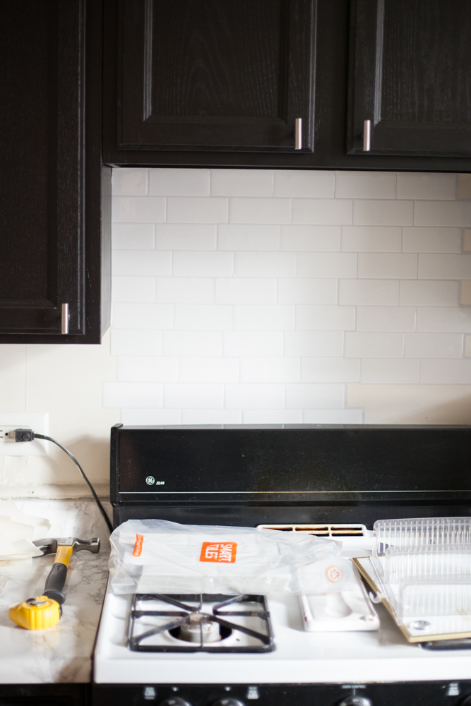 Stick-On Tile Backsplash