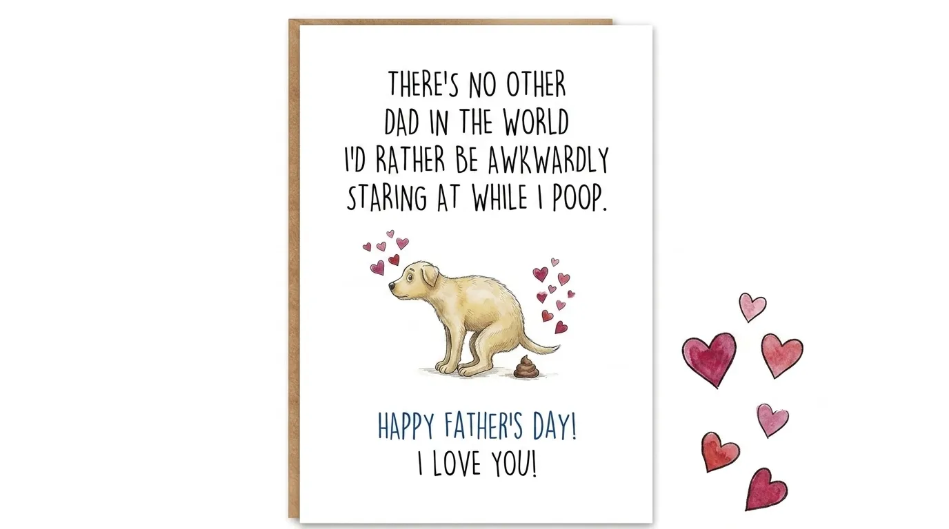 Dog Dad Greeting Card from the Pup