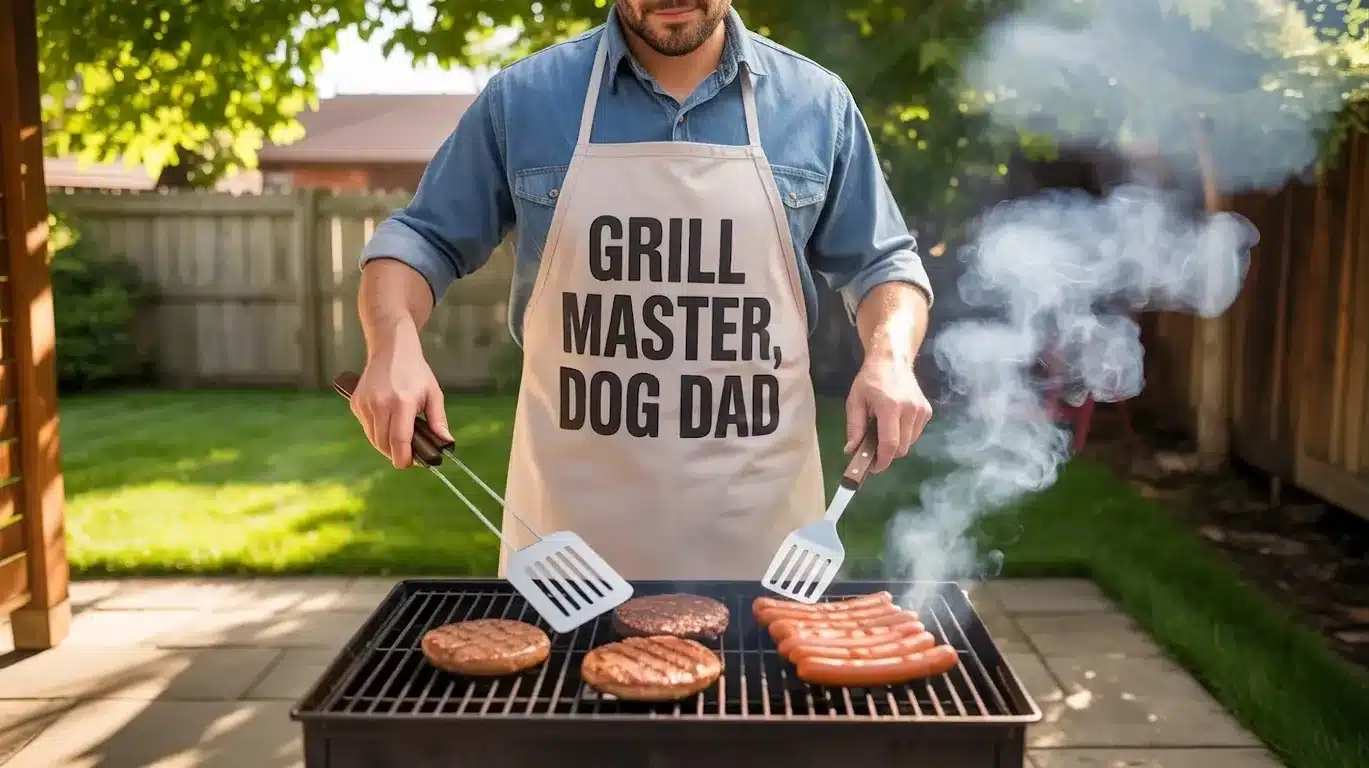 Funny Dog Dad BBQ Apron