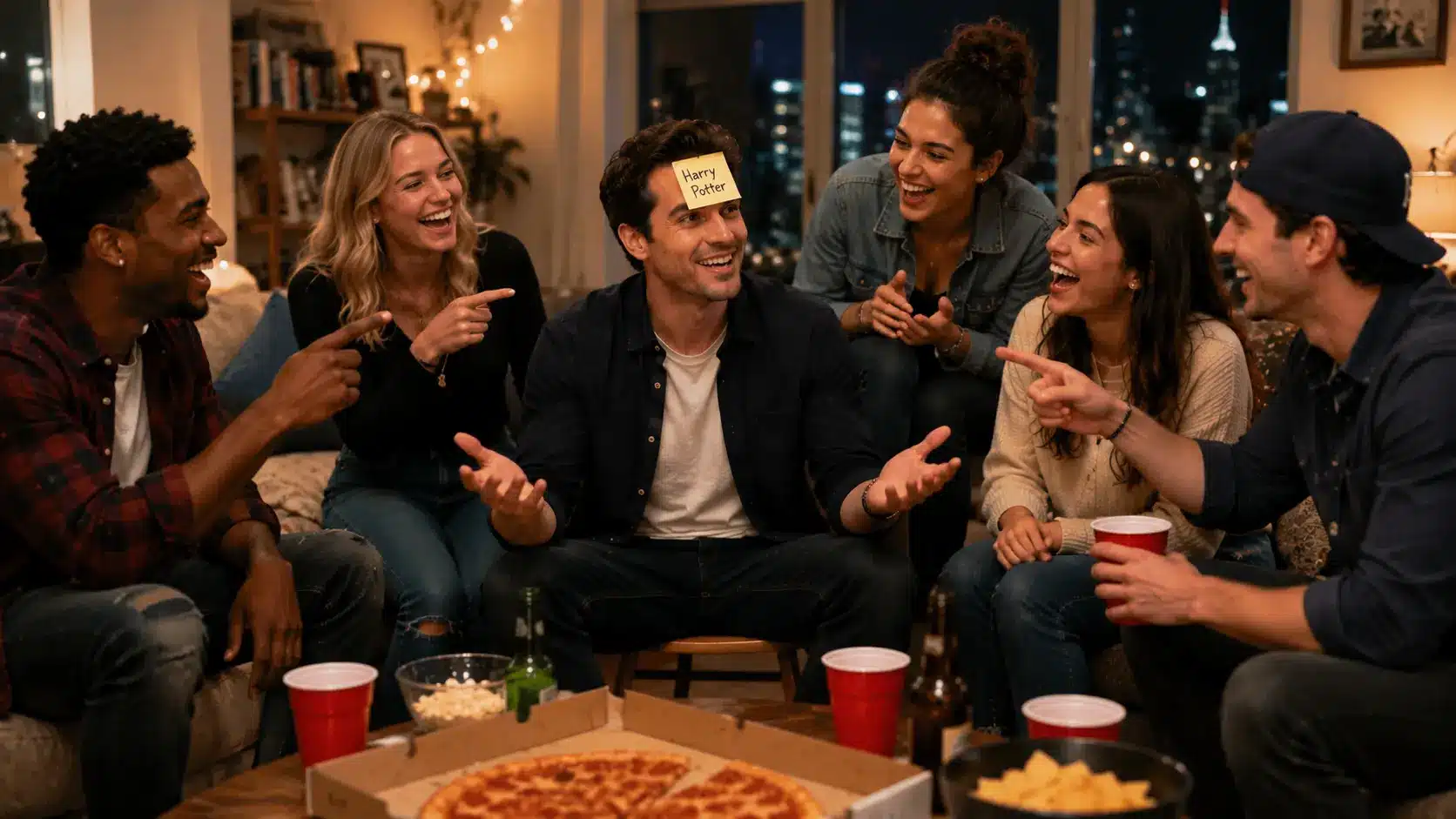 Guessing game night with friends