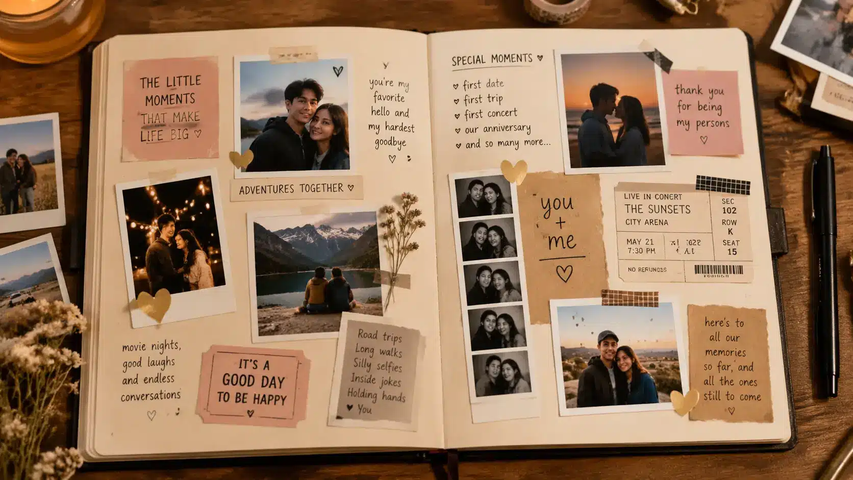 Scrapbook of love and memories