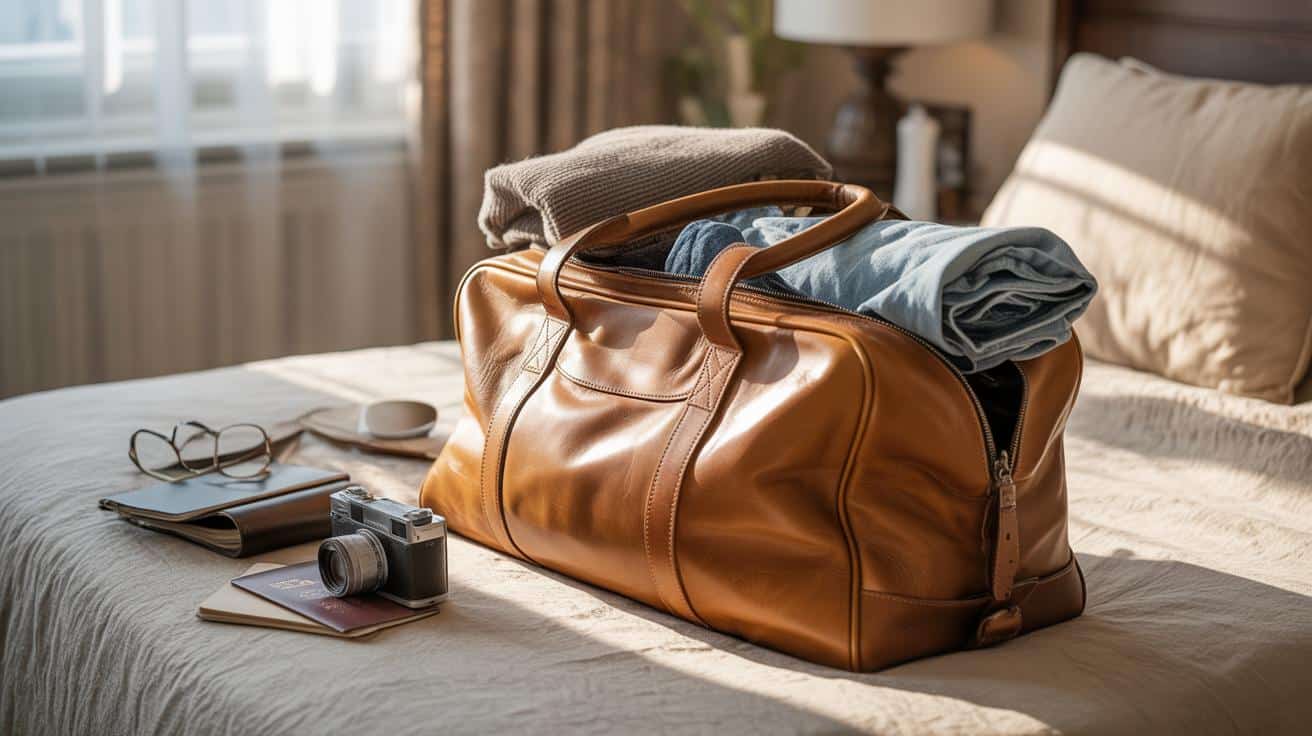 Travel weekender bag for groom honeymoon gift