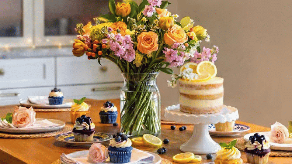 a flower bouquet by blossomy box