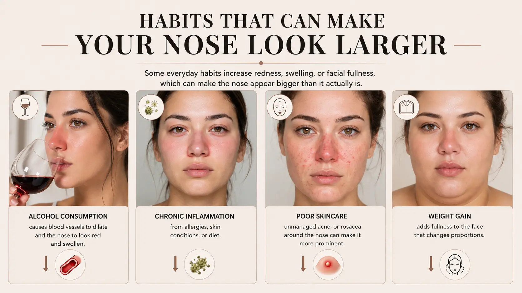 beauty infographic showing lifestyle habits