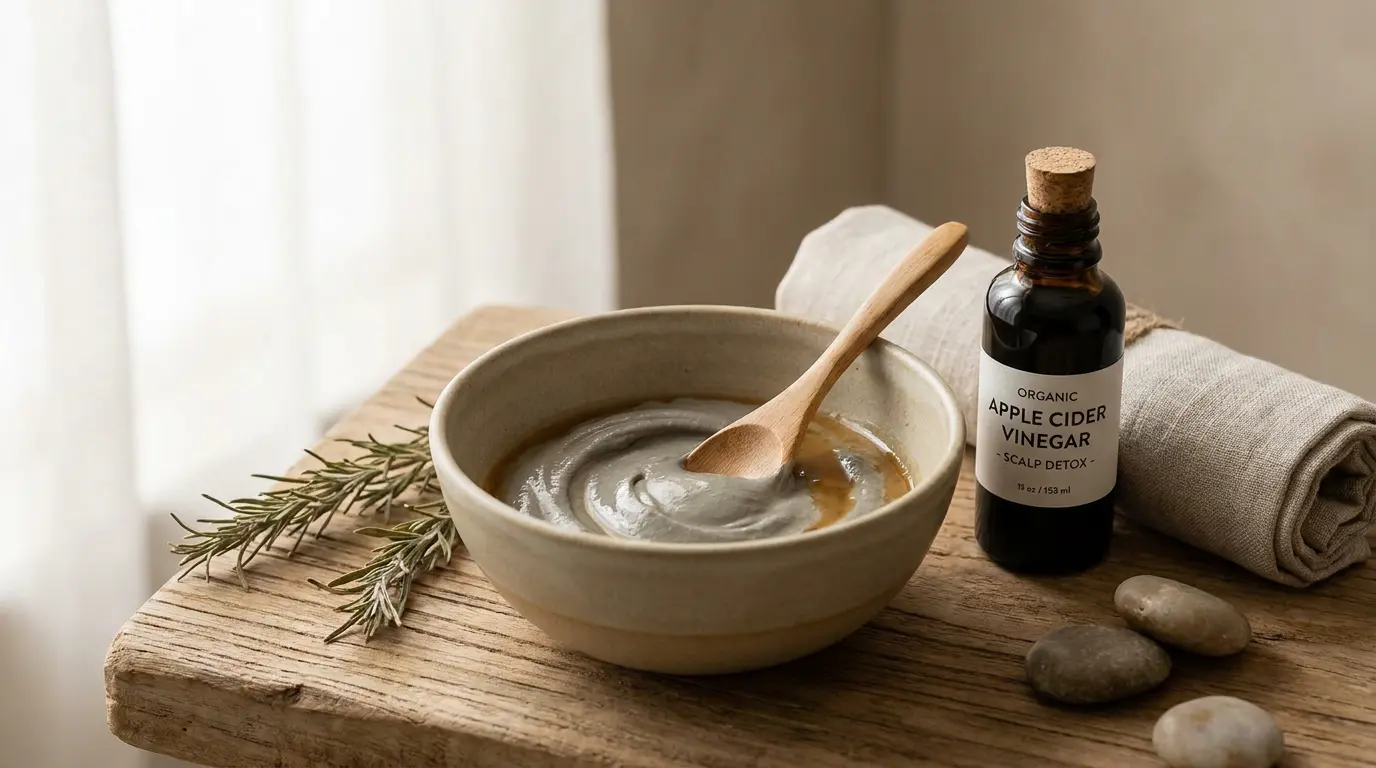 Bentonite clay scalp scrub for scalp detox and oil control