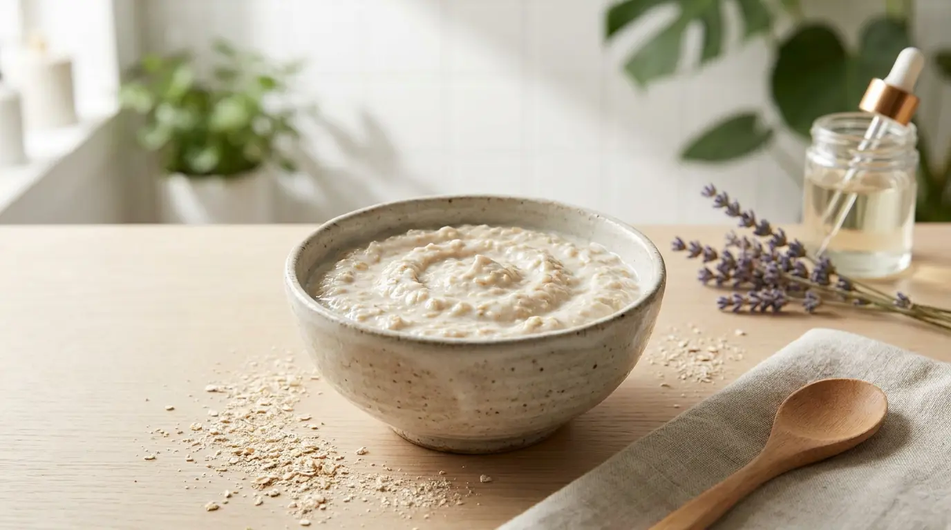 Oatmeal and yogurt scalp scrub for sensitive scalp care