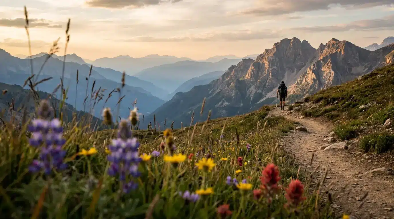 Foreground depth in landscape photo