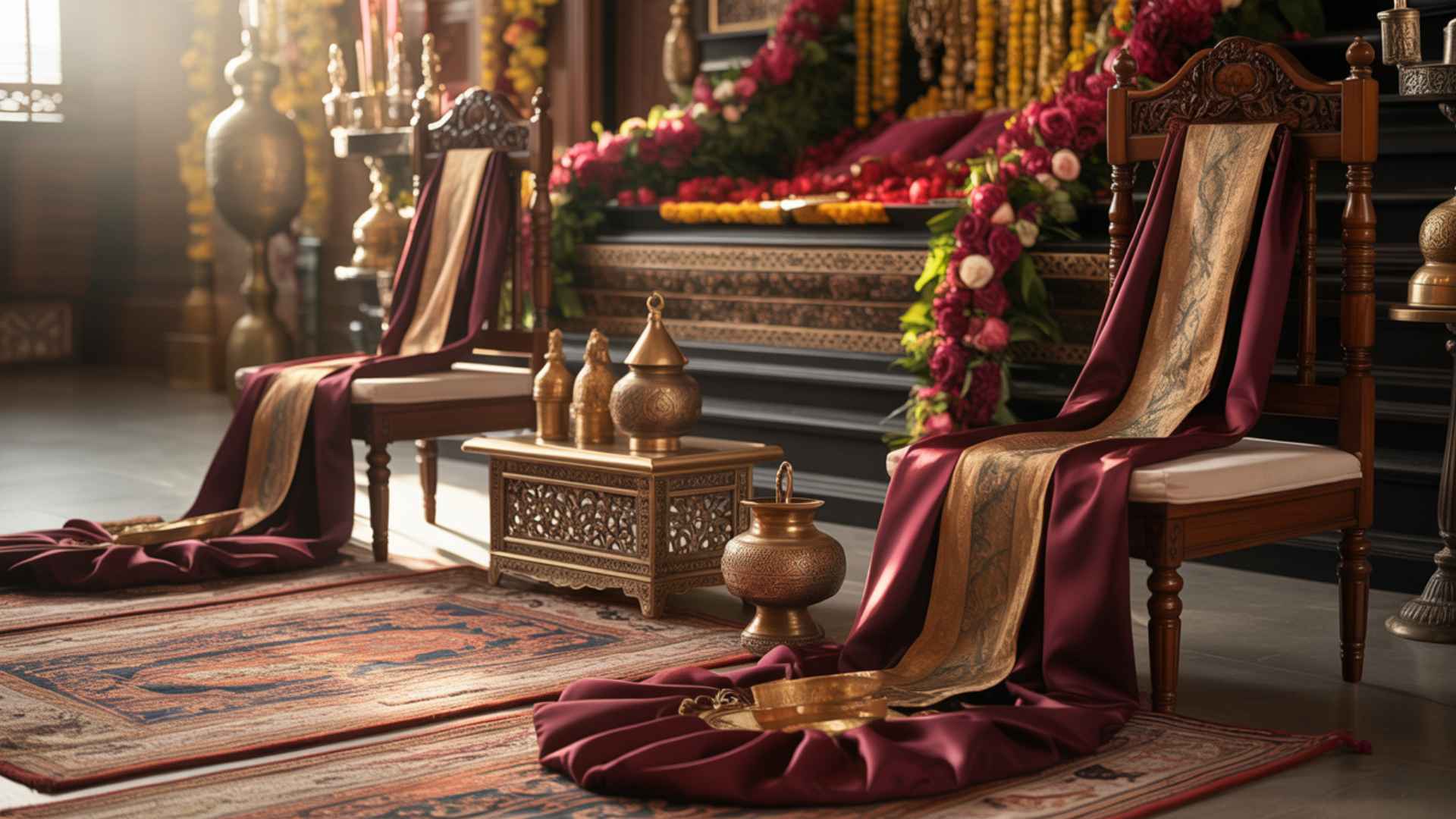 Wedding celebrating family and cultural traditions with rich ceremonial details.
